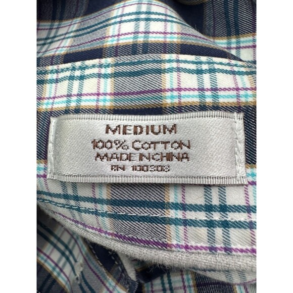 Peter Millar Lightweight Cotton Long Sleeve Button Down Shirt Men's Size M Navy - Picture 5 of 6